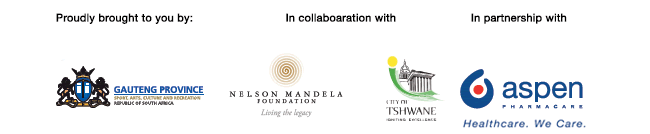 Poudly brought to you by Gauteng Province. In collaboration with Nelson Mandela Foundation City of Tshwane. In Partnership with aspen pharmacare